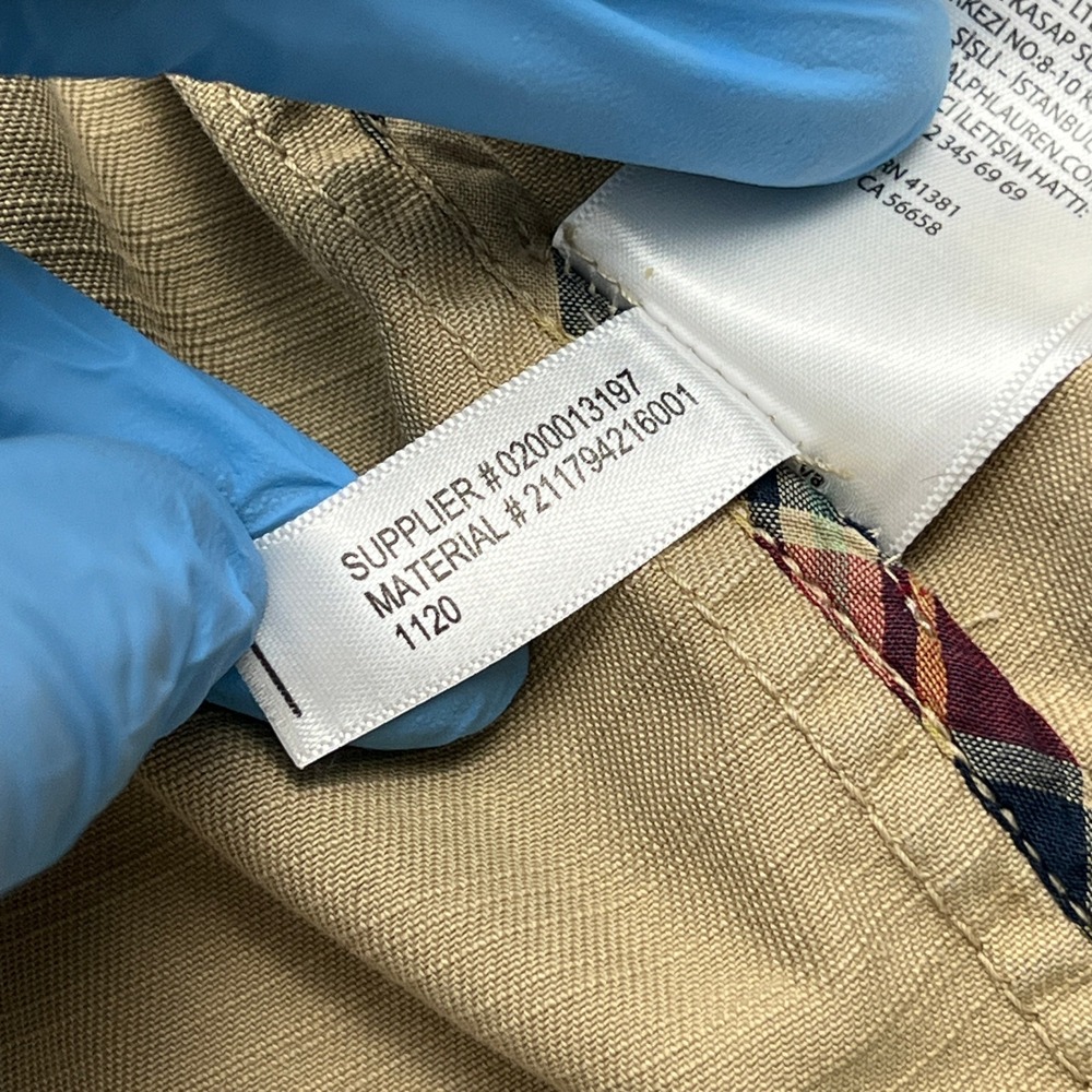 Polo Ralph Lauren Harrington Jacket Womens Large Beige Twill Zip Up Boxy Bomber - Picture 12 of 15